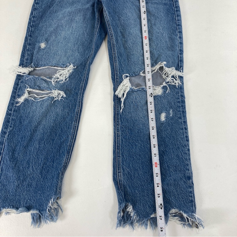 FREE PEOPLE WE THE FREE Jeans Women Distressed Size 27 Button Fly Raw Bohemian - Picture 9 of 16